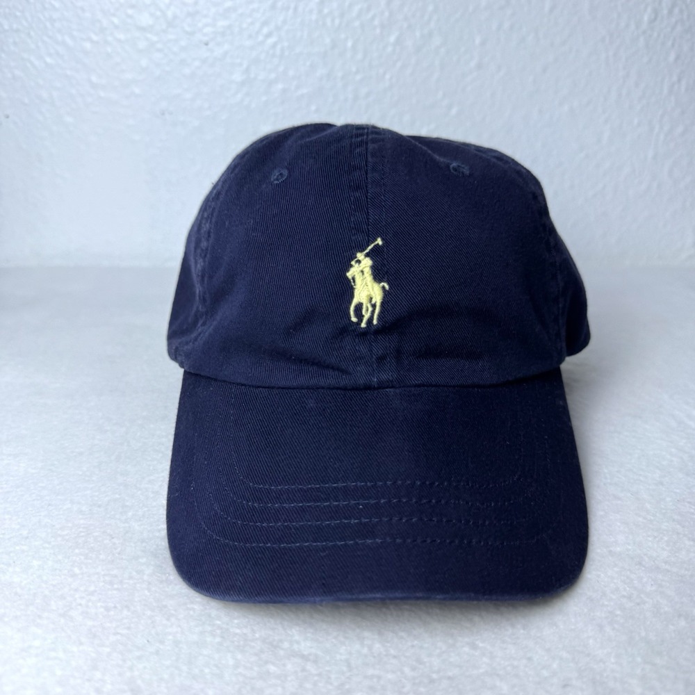 Polo By Ralph Lauren Hat Navy Blue Strapback Cap Pony Adjustable Cotton Dad